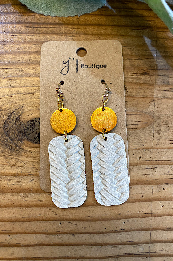 Boutique on sale leather earrings