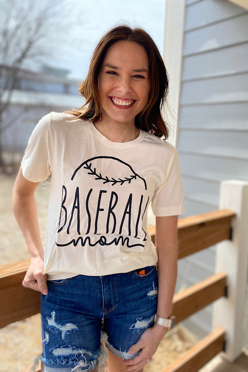 Baseball/Softball Mom Graphic Tee-Pick Baseball or Softball