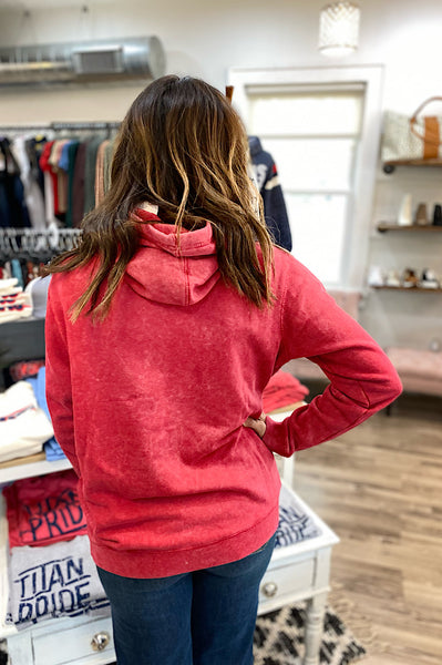 Norris Titans Repeat Washed Red Hoodie