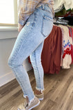 Celia Mid Rise Light Wash Skinny Denim