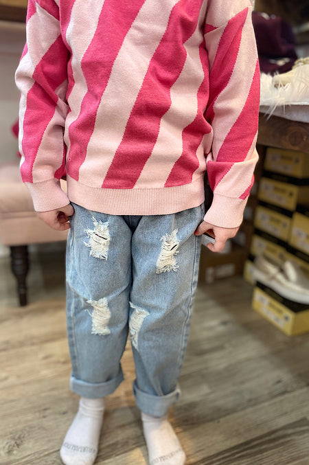 Beckham Distressed and Bleached Toddler Shorts
