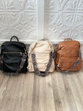 The Dani Backpack with Leopard Guitar Strap {3 colors}