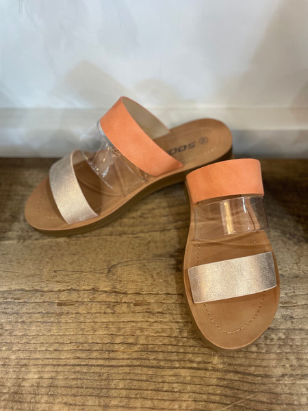 Raelynn Three Strapped Sandal Slide {2 colors}