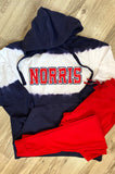 Norris Block Tie Dye Navy Hoodie